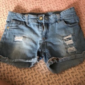 XOXO  girls size 8 soft denim jean shorts